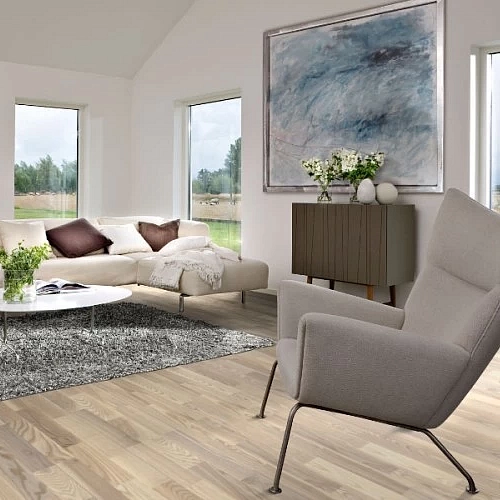 ASH PLUTON WHITE OILED ПАРКЕТНАЯ ДОСКА POLARWOOD SPACE